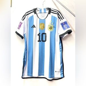 Argentina home world cup Qatar 2022 champion 3 stars  #10 Messi